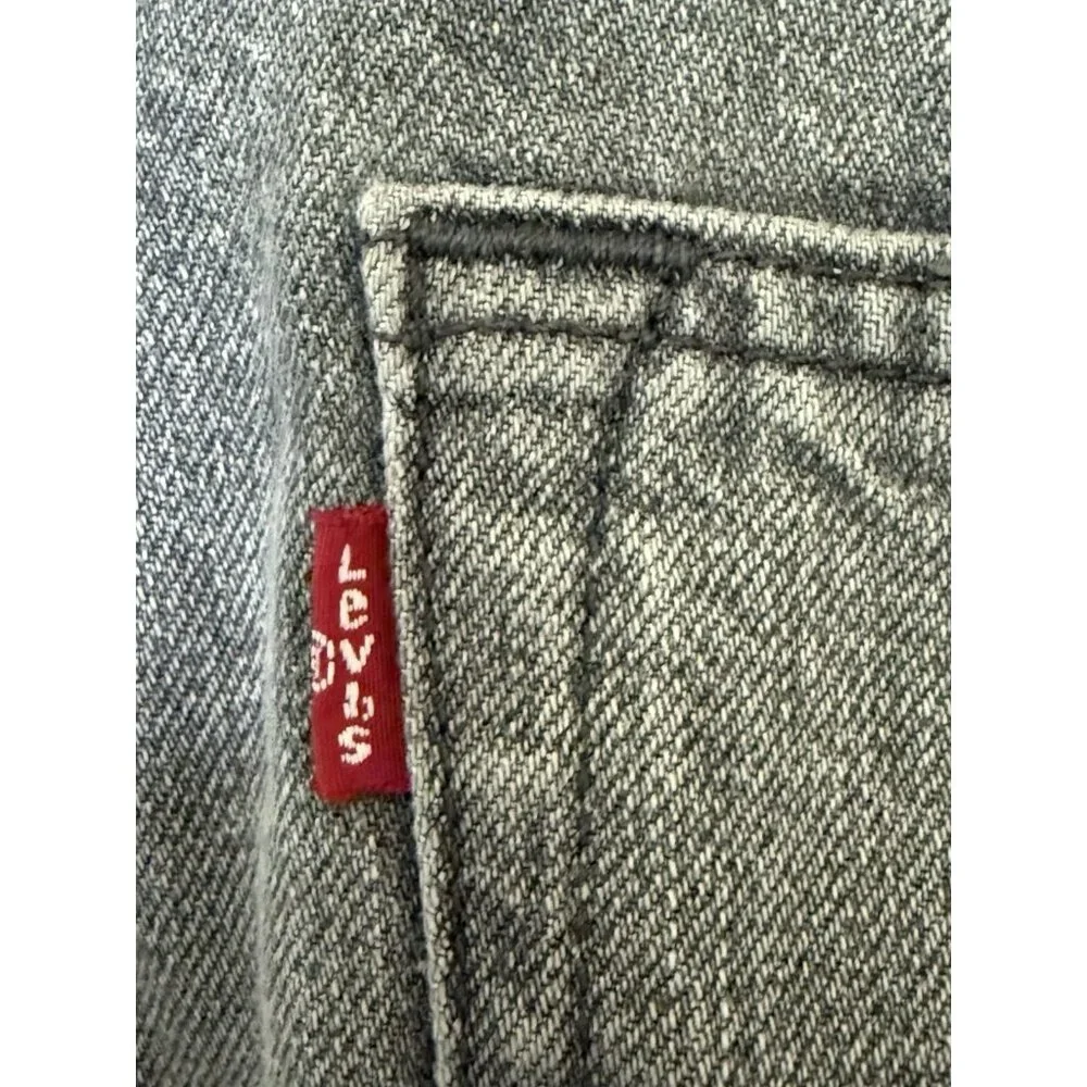Vintage Levi's 501 Jeans Mens 38x32 Black‎ Denim Jeans Button Fly Straight Leg
